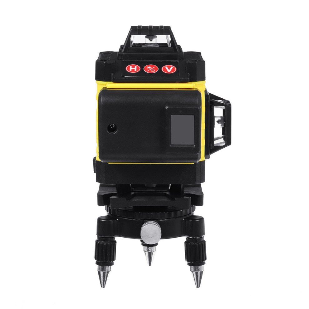 (EU Plug, 12 line) 12/16 Line 4D Laser Level Green Light Digital Self Leveling 360 Rotary Measure with 6000mah Battery