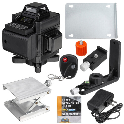 110-220V 4D 16 Lines Laser Level Green Light Level with Remote Control Waterproof Measuring Tool 1