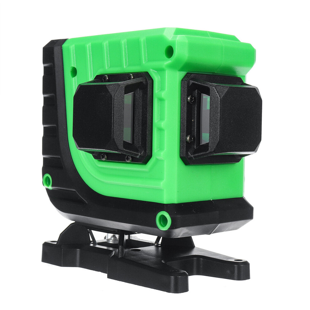 (Green, US Plug) Rotary Laser Level Green 16 Lines 3D 360 Cross Line Self Leveling Measure Tool