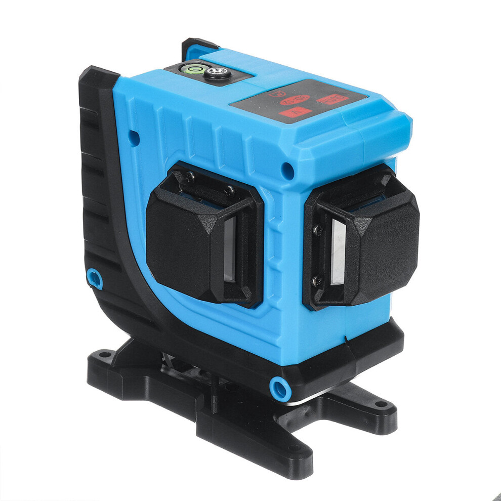 (Blue, US Plug) Rotary Laser Level Green 16 Lines 3D 360 Cross Line Self Leveling Measure Tool