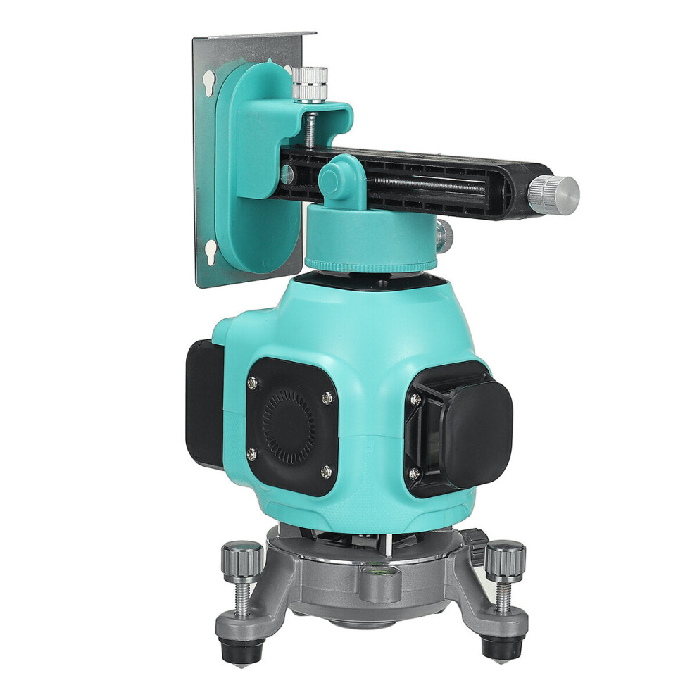 (EU Plug, 12 line) 8/12/16 Line 360 Rotary Leveling Cross Measure Tool Green Laser Level Tool Kit with 2pcs Batteries