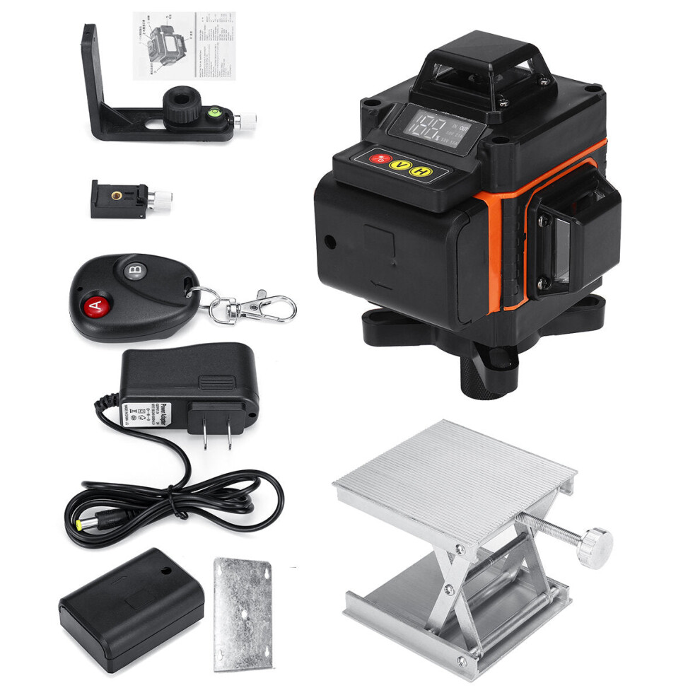 4D 16 Lines Laser Level Green Light Auto Self Leveling 360 Rotary Measure Tool 8727971262726