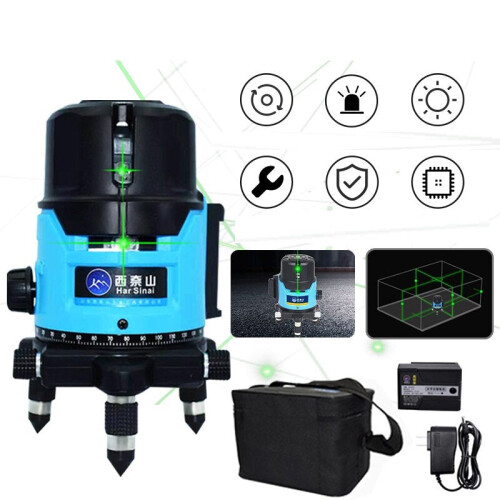 3D 360 Rotary Green Laser Level 5 Lines Self-Leveling Cross Horizontal Vertical Measuring Tool 1