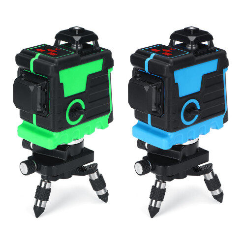 (Blue) 3D 12 Cross Line Laser Line Laser Spirit Level Automatic Self Leveling 1