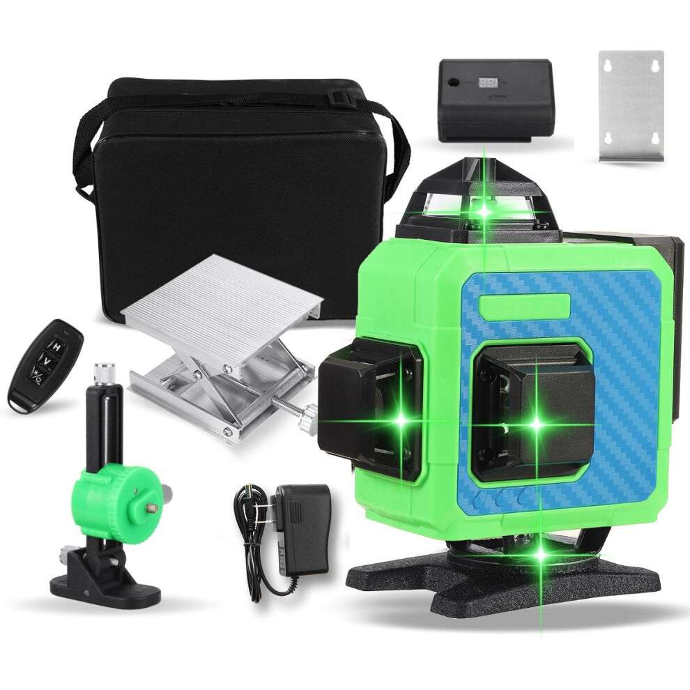 (Au Plug, 8 Line) 8/12/16 Line 4D Green Laser Level 360 Self Leveling Measure Tool Horizontal Vertical 8727971262221