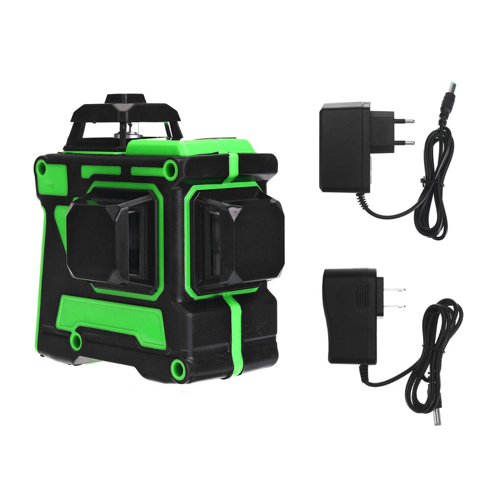(Us Plug) 3D 12 Line Green Light Laser Level Digital Self Leveling 360 Rotary Measure 8727971263075