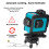 (US Plug) 16 Line Laser Level Green Light 360 Self Leveling Cross Horizontal Vertical 7