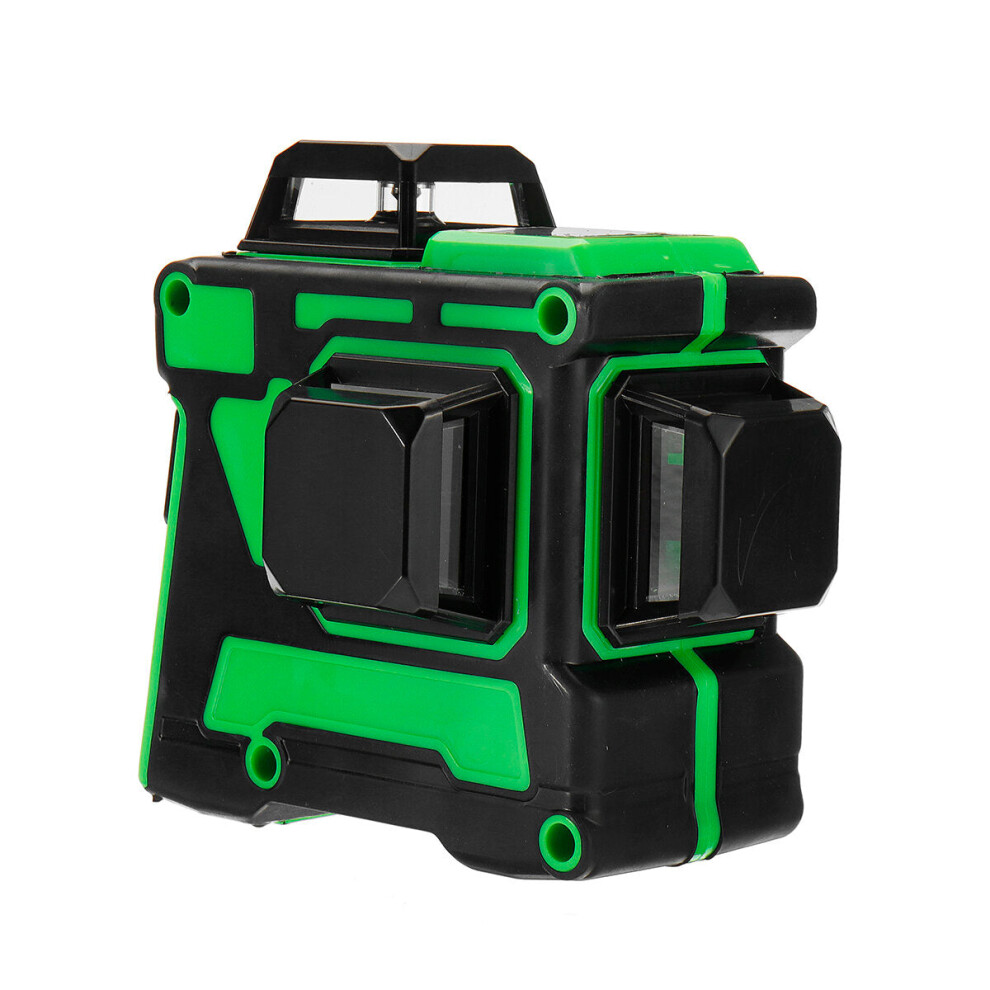 (Green) 3D 12 Line Blue Light Laser Level LCD 360 Rotary Self Leveling Cross Measuring Tool