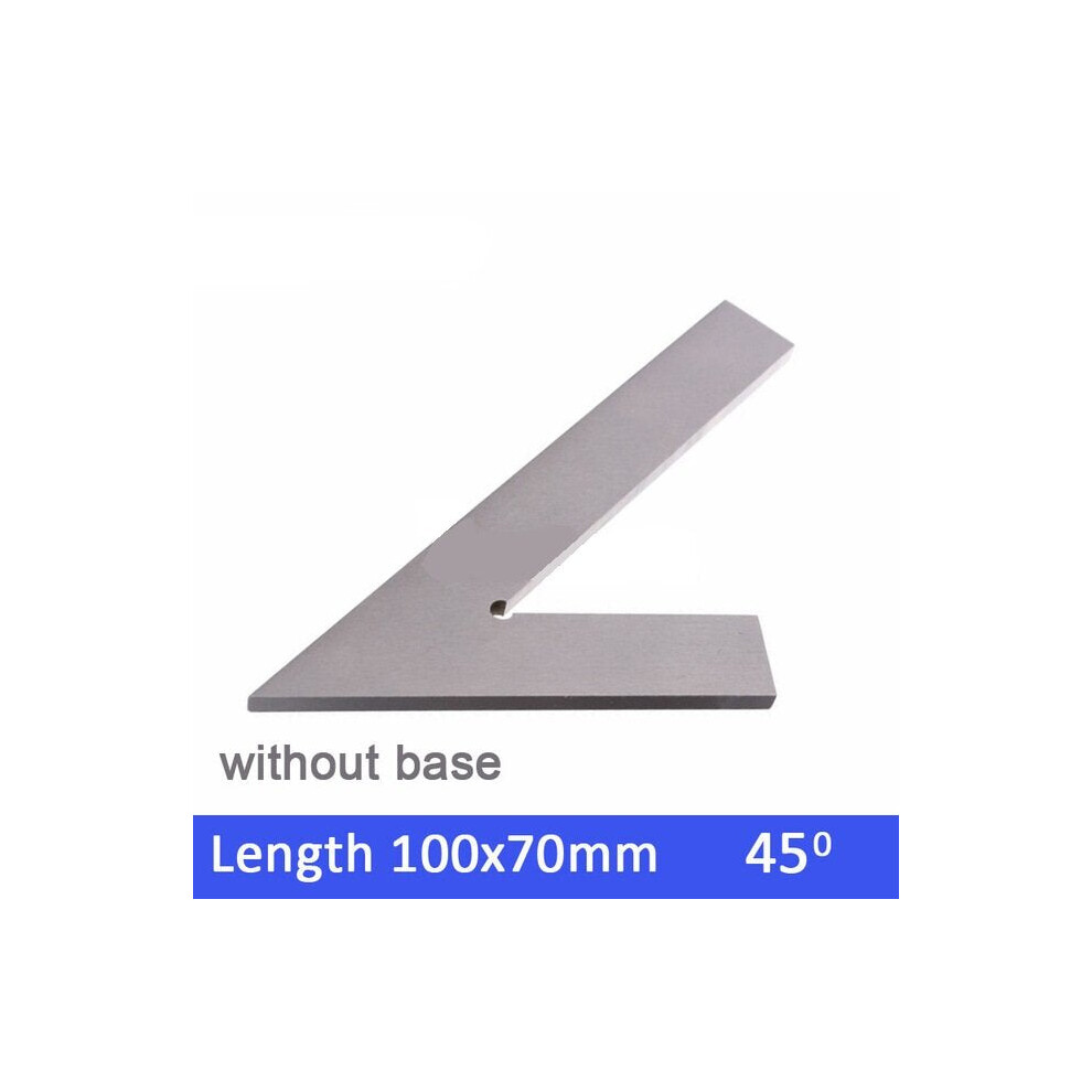 (100*70mm) 100*70mm 120*80mm 150*100 200*130mm 45 Degree Square Ruler Angle Gauge with Wide Base Steel 45 Industrial Try Machinist Square with Base