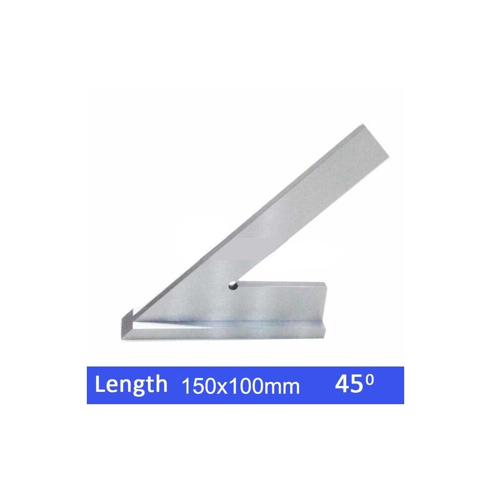 (150*100mm with base) 100*70mm 120*80mm 150*100 200*130mm 45 Degree Square Ruler Angle Gauge with Wide Base Steel 45 Industrial Try Machinist Square w