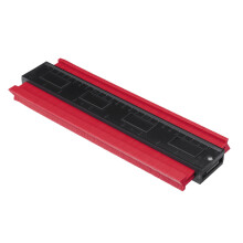 (Red) 10 Inch ABS Material Irregular Contour Gauge Multifunction Gauge