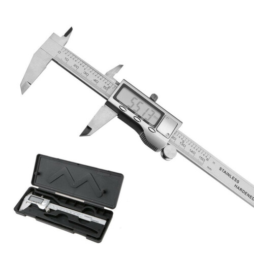 150mm 6 inch LCD Digital Stainless Caliper Guage Metric Conversion & Zero Buttons 1