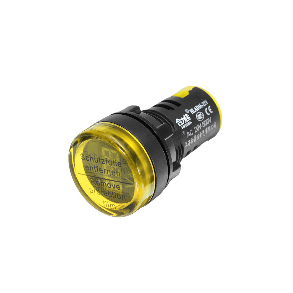 22Mm Ac 50-500V Yellow Digital Ac Voltmeter Voltage Meter Gauge Digital Display Indicator 9078193480436