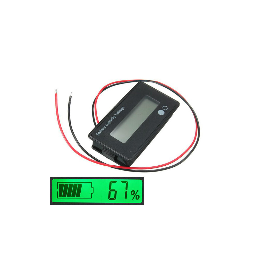 3Pcs 12V/24V/36V/48V 8-70V LCD Acid Lead Lithium Battery Capacity Indicator Digital Voltmeter