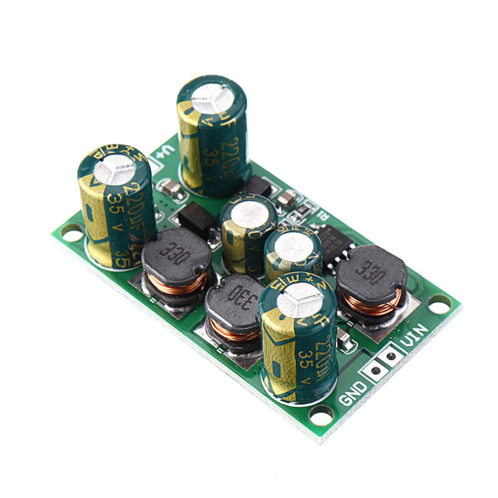 5pcs 2 in 1 8W 3-24V to 10V Boost-Buck Dual Voltage Power Supply Module for ADC DAC LCD OP-AMP Speaker