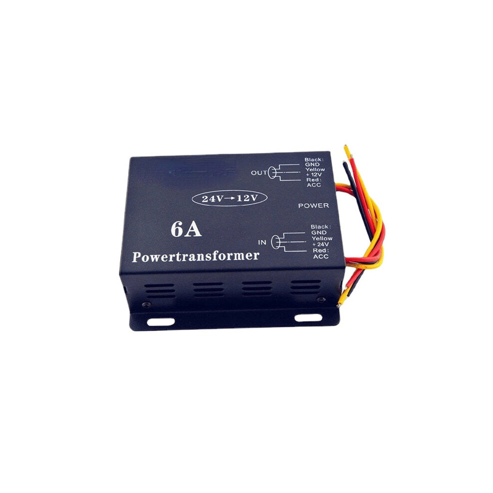 (6A) Vehicle Car DC 24V to 12V 6A 10A 15A 20A 30A Power Supply Transformer Converter