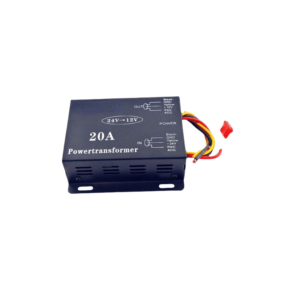 (20A) Vehicle Car DC 24V to 12V 6A 10A 15A 20A 30A Power Supply Transformer Converter