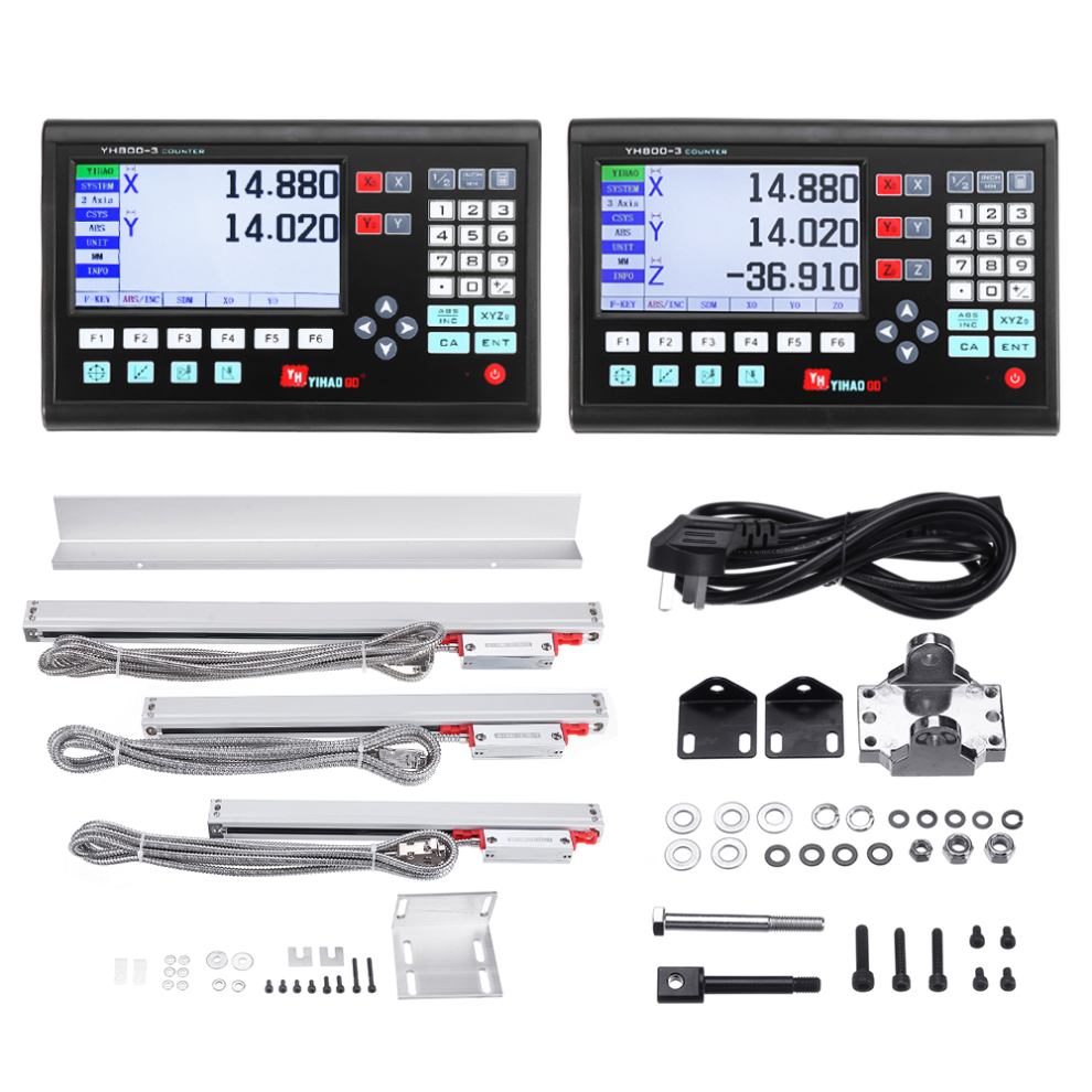 (620mm) LCD 2/3 Axis Grating CNC Milling Digital Readout Display DRO / KA300 5m TTL 70-970mm Electronic Linear Scale Encoders Lathe Tool