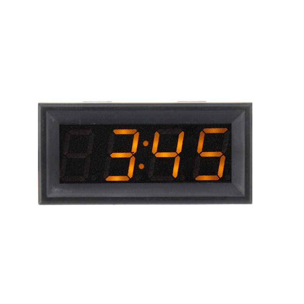 (Yellow) 0.56 Inch 200V 3-in-1 Time + Temperature + Voltage Display with NTC DC7-30V Voltmeter Black Watch Clock Digital Tube-image-OPC-PFKBPGW-NEW