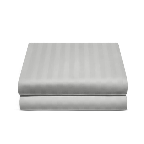 (Extra Deep Double Fitted Sheet, Grey Bed Sheet 40cm Stripe Pattern) 40cm Stripe Fitted Bed Sheets Single Double King 2