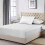 (Extra Deep King Fitted Sheet, Silver Bed Sheet 40cm Stripe Pattern) 40cm Stripe Fitted Bed Sheets Single Double King 5
