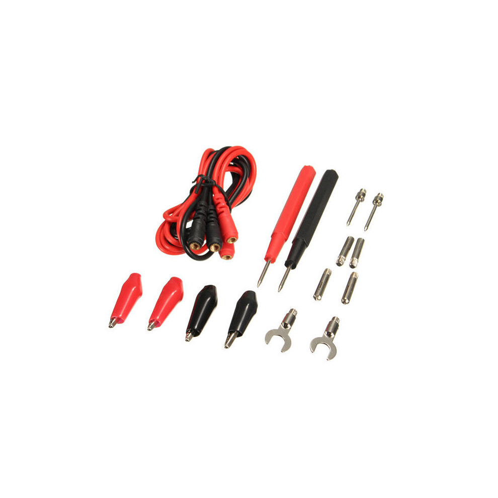 16Pcs Multifunction Digital Multimeter Probe Test Alligator Clip Leads Cable 8727971257197