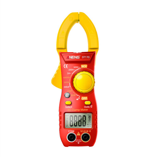 (Yellow) 1999 Counts Digital Clamp Meter AC Current Multimeter Diode Current Voltage Capacitance NCV Ohm Test Tool 2