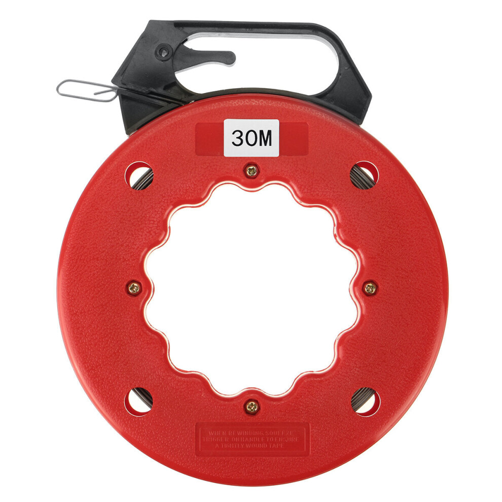 (30M) 5/15/20/25/30M Electrician Fish Tape Cable Wire Access Puller Conduit Drywall Threader 9078193517224