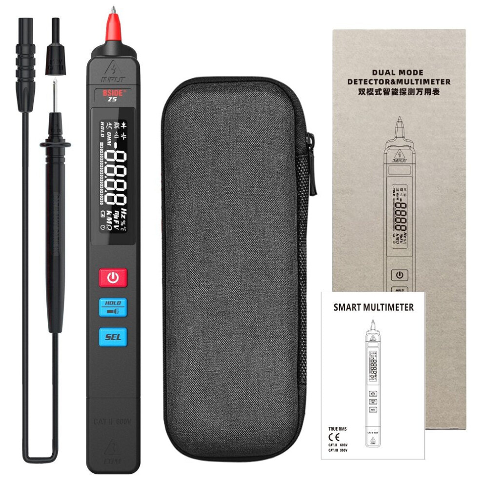 Multifunction Non-contact Digital Multimeter Pen Type Meter 6000 Counts True RMS AC/DC Voltage Resistance Capacitance Frequency Tester Tool
