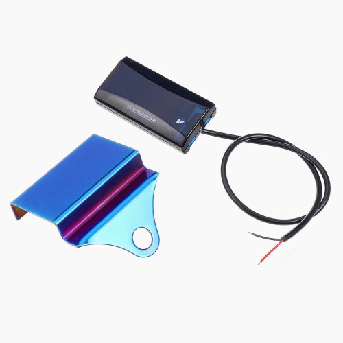 (Silver+Green) 12-150V LED Display Digital Voltmeter Voltage Gauge Panel Meter With Bracket For Motorcycle Scooter Car 1