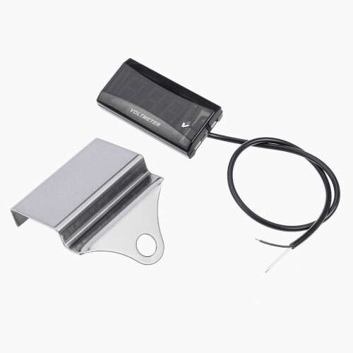 (Purple+White) 12-150V LED Display Digital Voltmeter Voltage Gauge Panel Meter With Bracket For Motorcycle Scooter Car 2