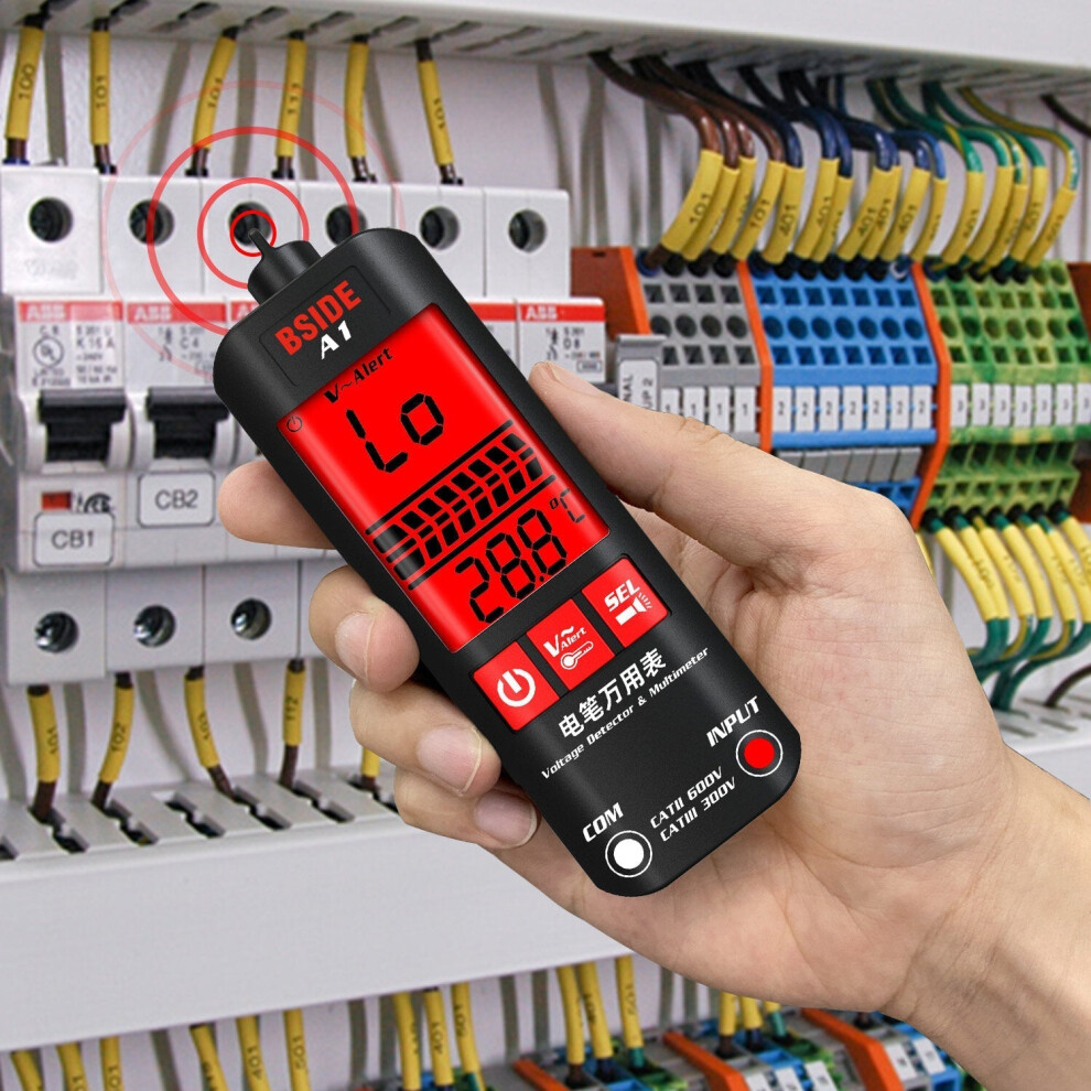 Dual-Mode Smart True Rms Multimeter Non-Contact Ac Dc Voltage Tester With Flashlight 8727971254646