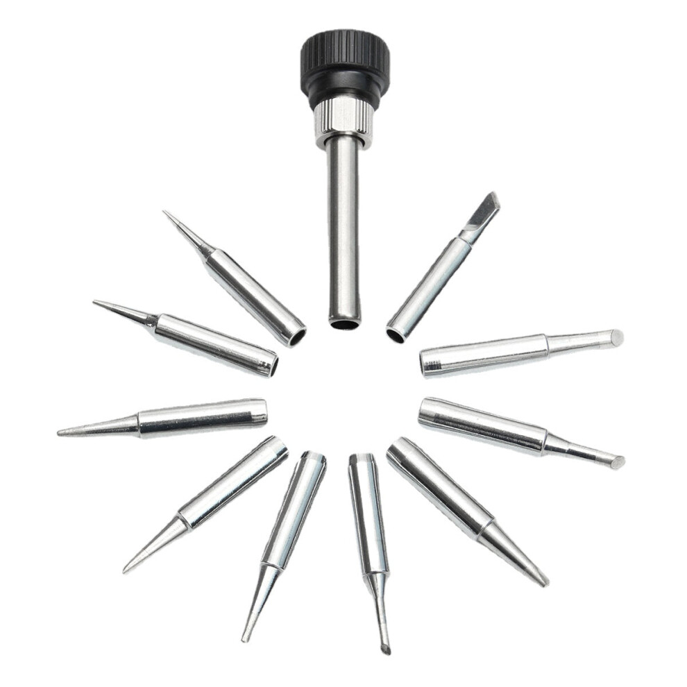 11Pcs 900M-T Soldering Iron Tips for 936 SAIKE ATTEN AOYUE KADA YIHUA Soldering Station