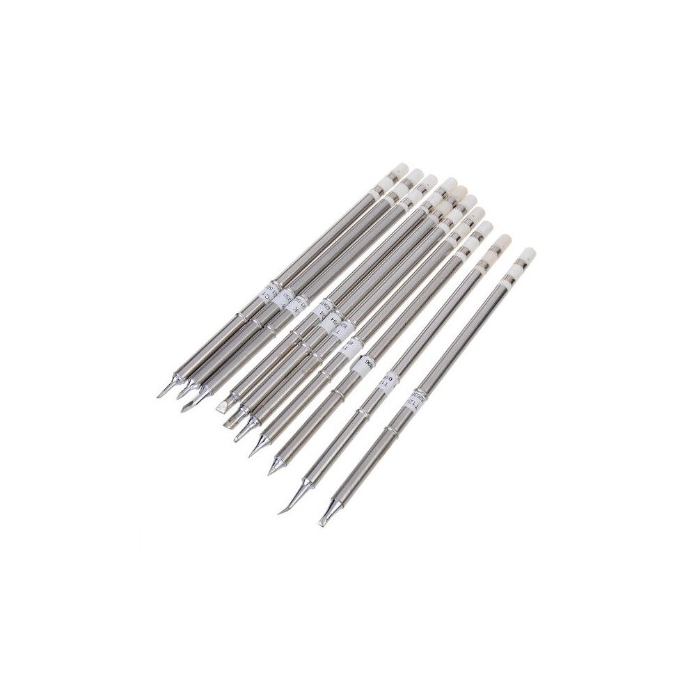 10pcs T12 Series Solder Iron Tips for Hakkoo Soldering Station FX-951 FX-952