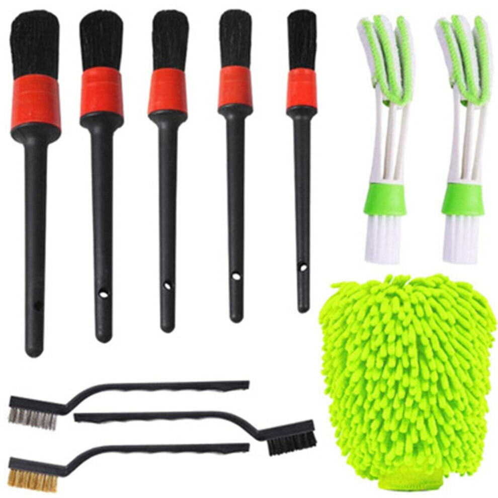 11pcs Car Wash Brush Set Wash Car Wheel Washing Cleaning Brush for Cleaning Tools Detail Cleaning Brush