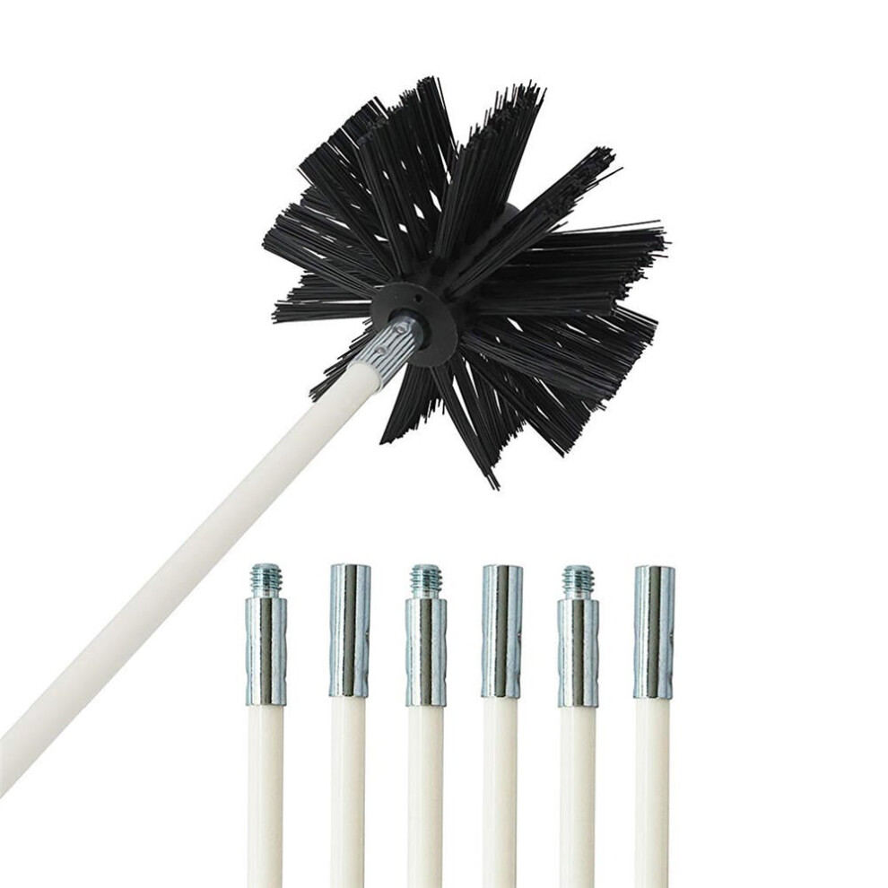 12 Feet Dryer Duct Cleaning Kit Lint Remover Brush Synthetic Brush Head Drill Cleaning Brush 5284966066958