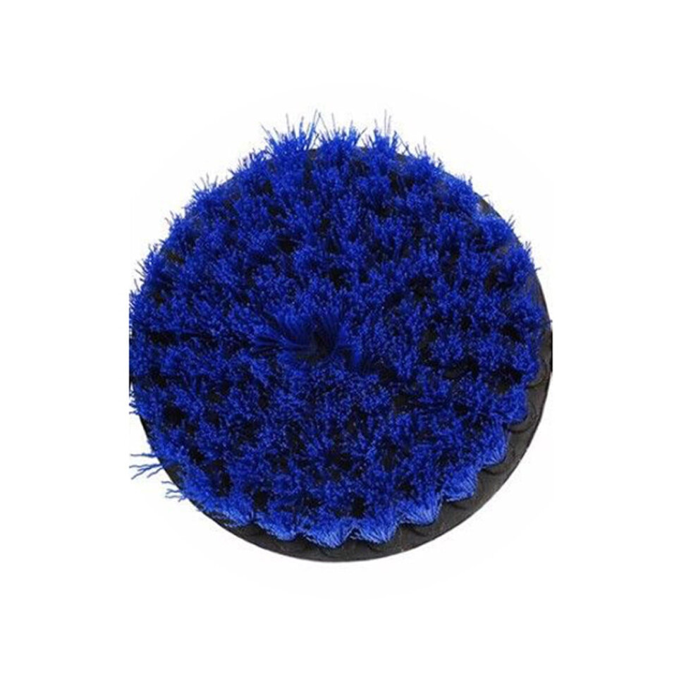 (Blue) 5 Inch Red/Yellow/Blue Bristle Electric Drill Brush Cleaning Brush for Dust Removal