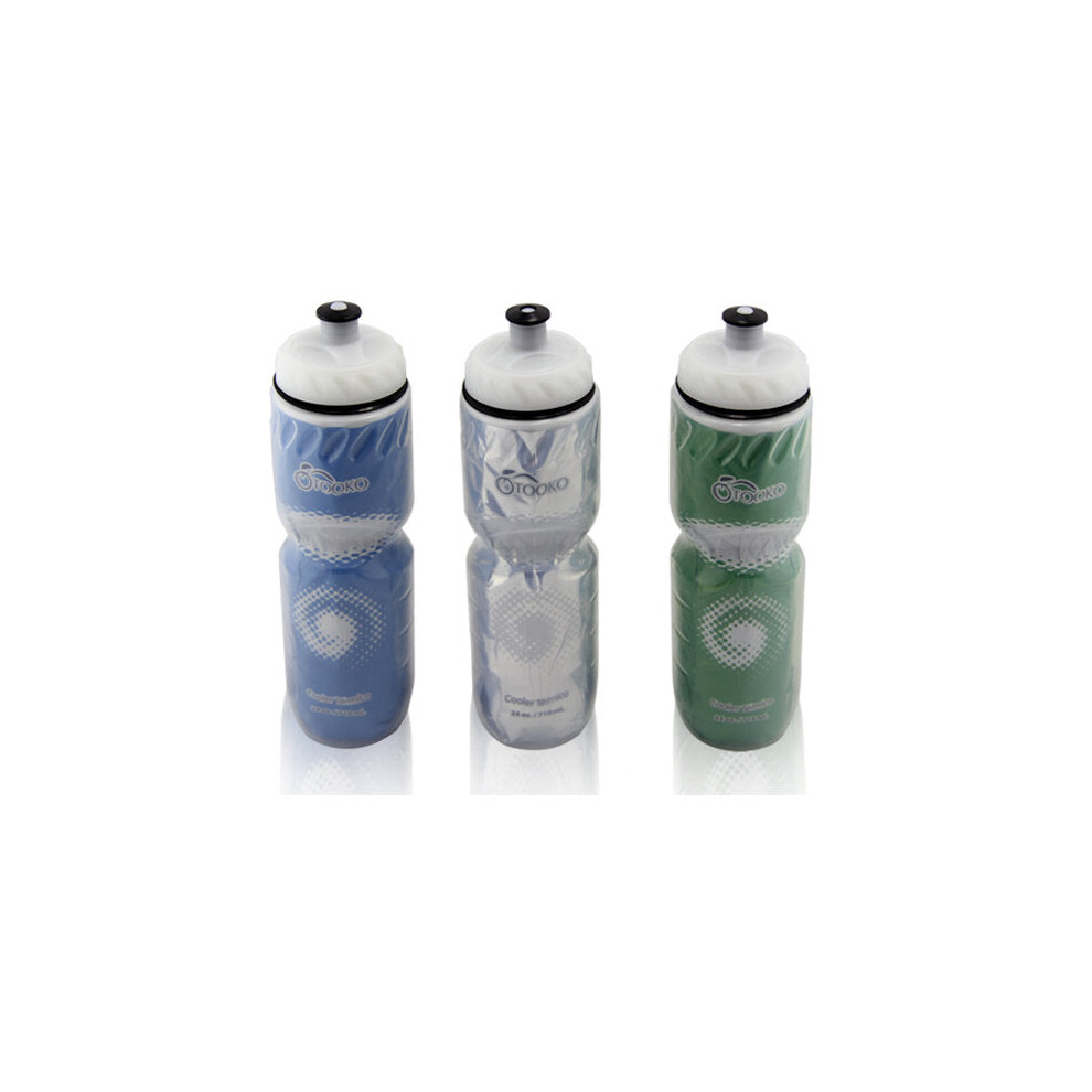 (Silver) Double Layer Sports Bottle Bicycle Riding Water Bottle 710ML