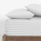 (Extra Deep Single Fitted Sheet, White Bed Sheet 40cm Stripe Pattern) 40cm Stripe Fitted Bed Sheets Single Double King 3