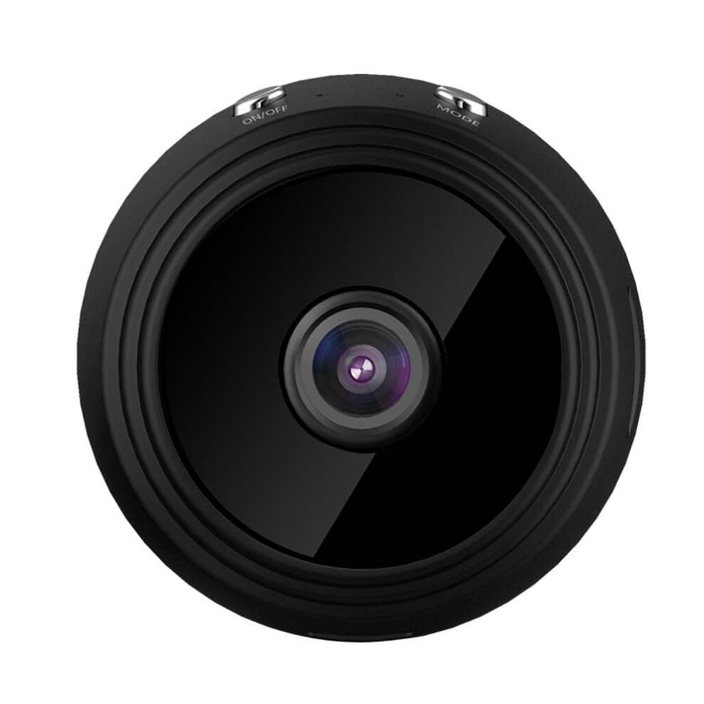 (Black) 1080P WIFI Wireless Camera HD Car DVR Infrated Night Vision Camera with APP Control for Children Home Security