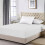 (Extra Deep Single Fitted Sheet, White Bed Sheet 40cm Stripe Pattern) 40cm Stripe Fitted Bed Sheets Single Double King 4