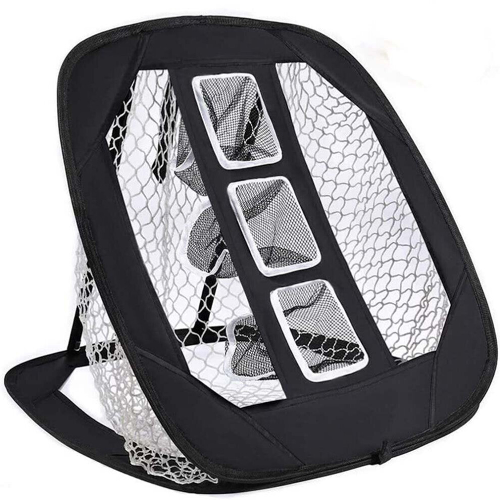 Foldable Portable Golf Chipping Net Indoor Outdoor Target Practice Accuracy Swing Hitting Nets With 3 Different Heights Net Pockets