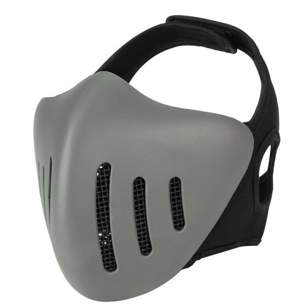 (Grey) Outdoor Anti-shock Protective Device Hunting Military Army Tactical Face Mask