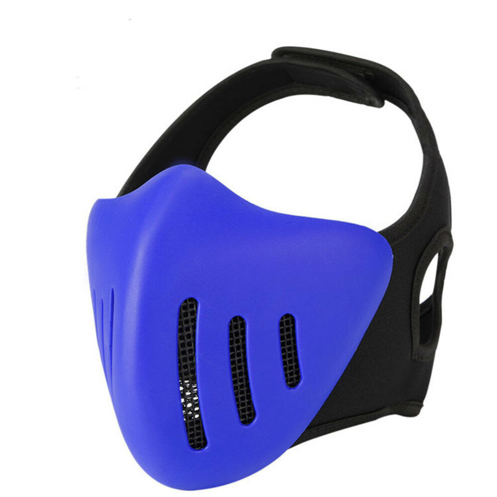 (Blue) Outdoor Anti-shock Protective Device Hunting Military Army Tactical Face Mask