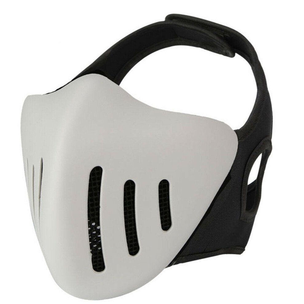 (White) Outdoor Anti-shock Protective Device Hunting Military Army Tactical Face Mask