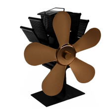 (Grey) 8 Blades Heaters Stove Fan Heat Powered Wood Stove Fan Silent Eco-Friendly Fireplace Fan for Wood Log Burner
