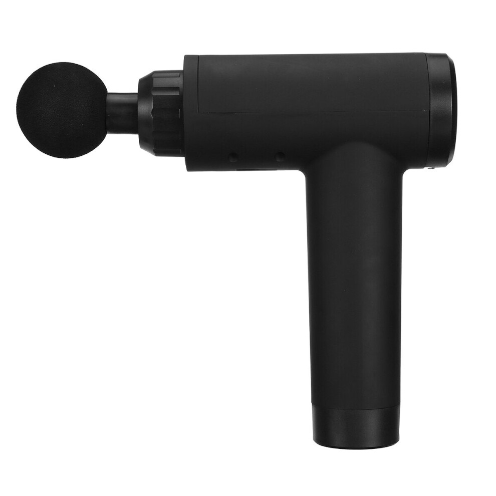 Greenzech (Black) 3300Rpm 4-Modes Electric Massager With 4-Massage Heads Muscle Relaxation Massage Stimulator Vibration Fitness Equipment