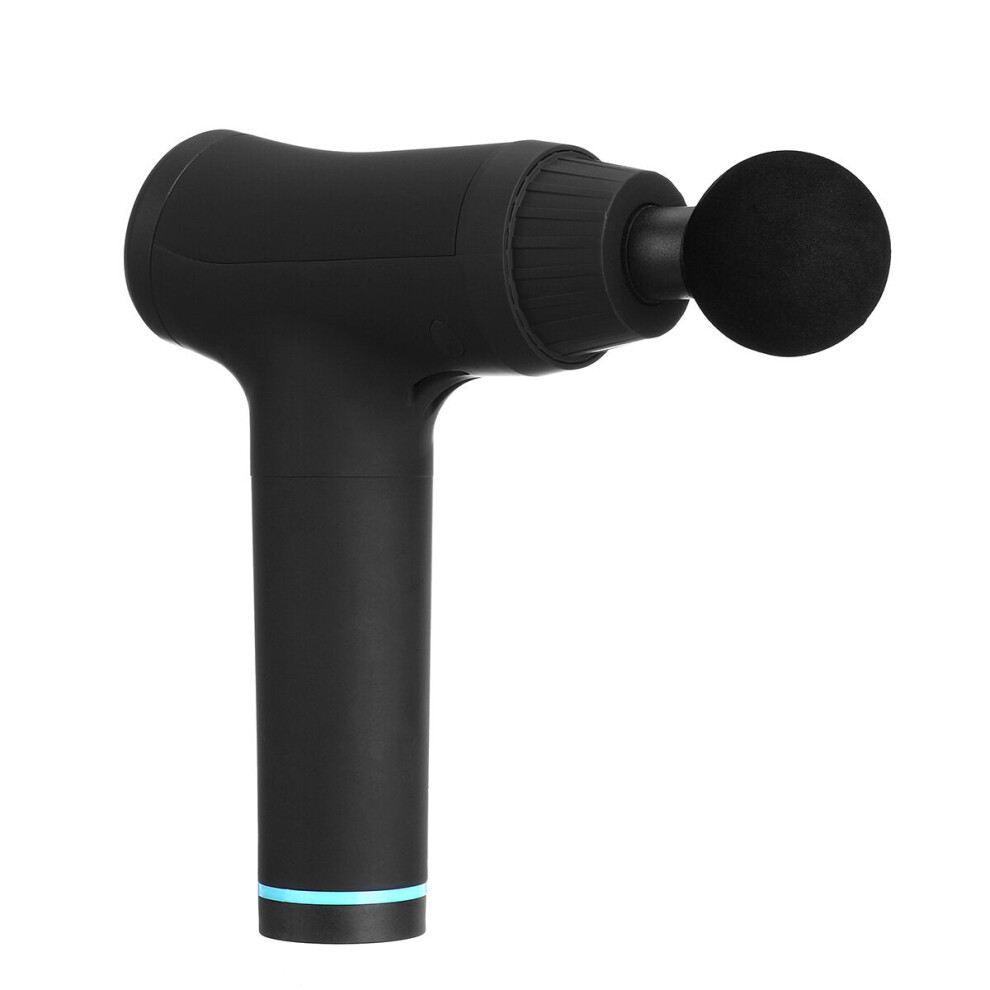 Greenzech Black (, Us Plug) 8200R/Min 30 Gears Adjustment Muscle Fascial Massager With 4 Massage Heads Abdominal Muscle Relaxzaion Equipments