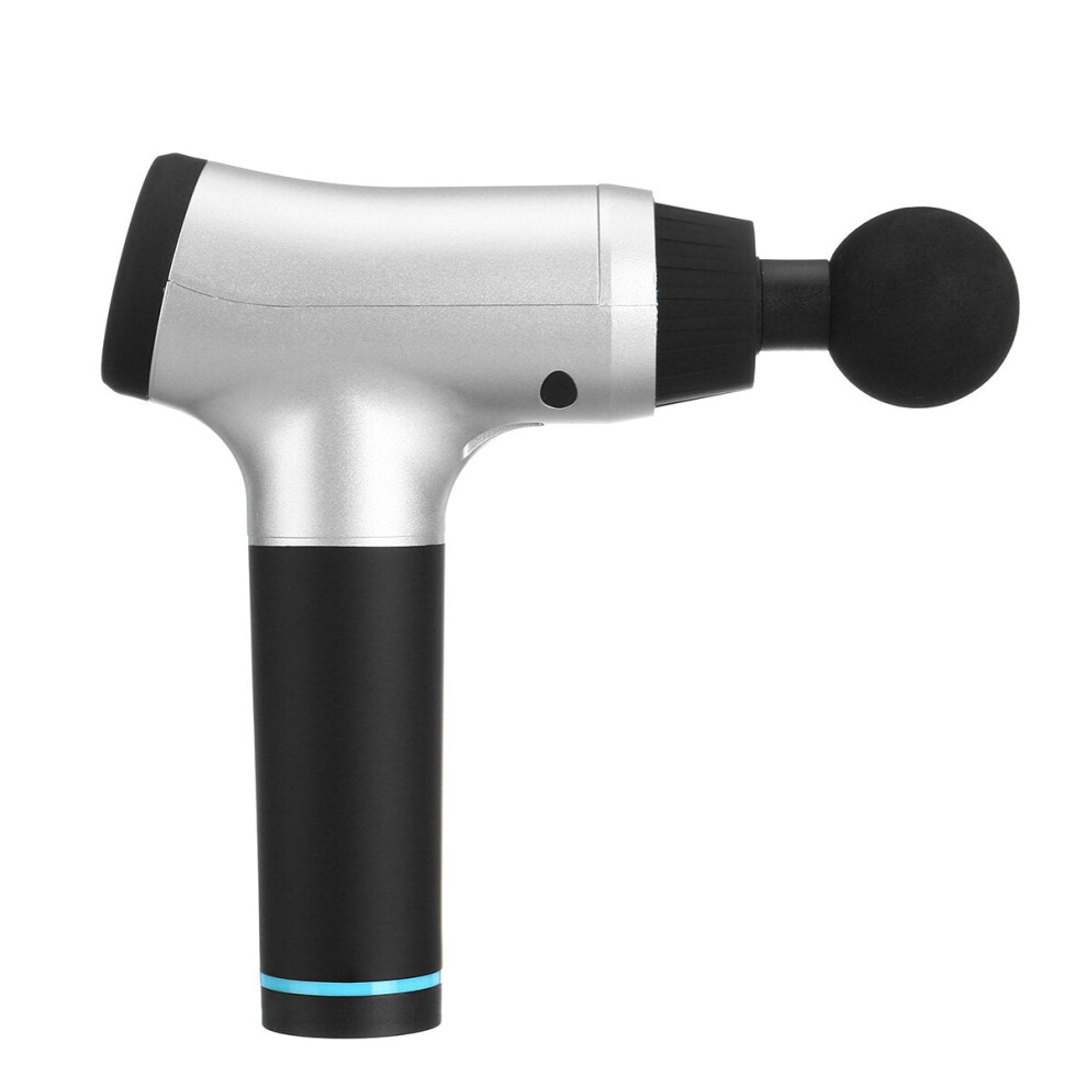 Greenzech Silver (, Us Plug) 8200R/Min 30 Gears Adjustment Muscle Fascial Massager With 4 Massage Heads Abdominal Muscle Relaxzaion Equipments