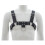 Black Leather Chest Strap Faux Leather Metal Ring Support Strap Back Binding Strap For Men 11